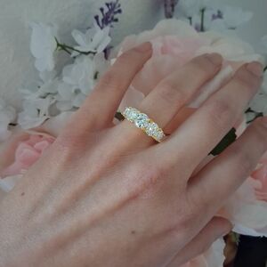 Elegant Gold 5 Stone Ring